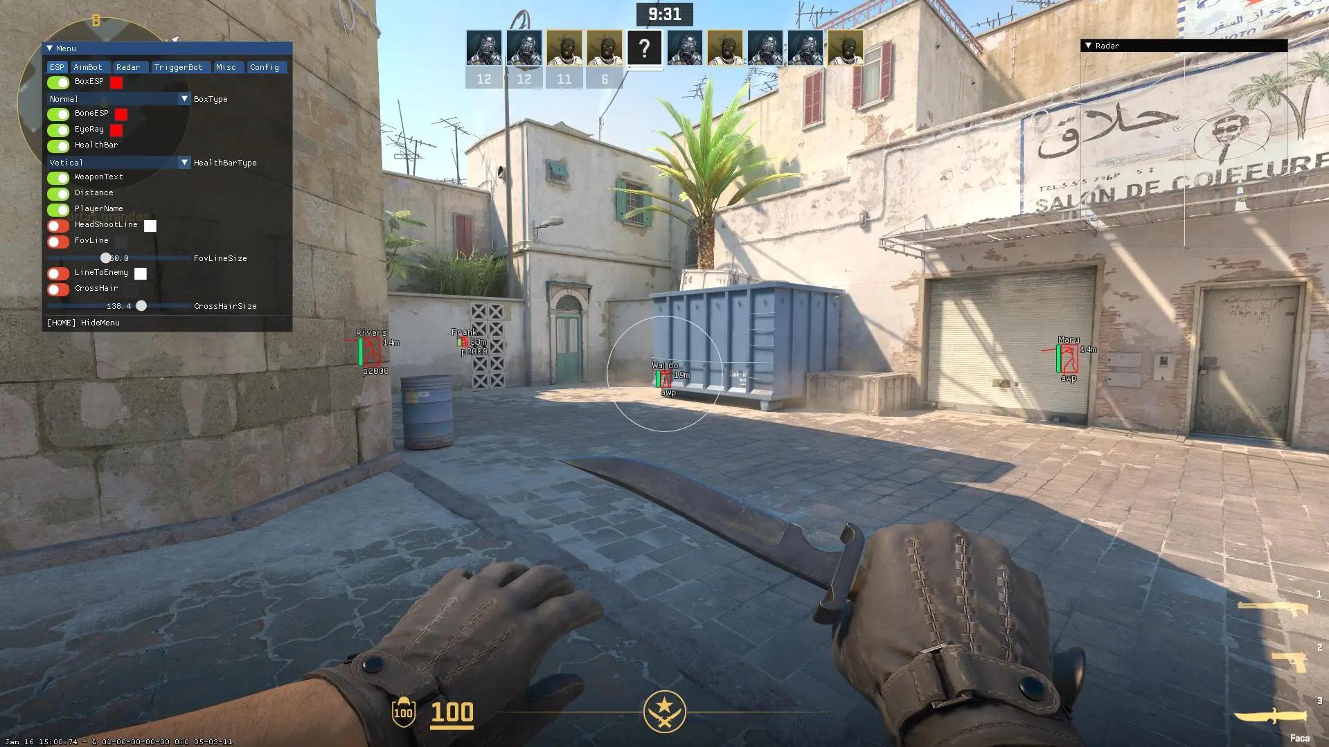 CS2·External外部辅助透视自瞄雷达扳机