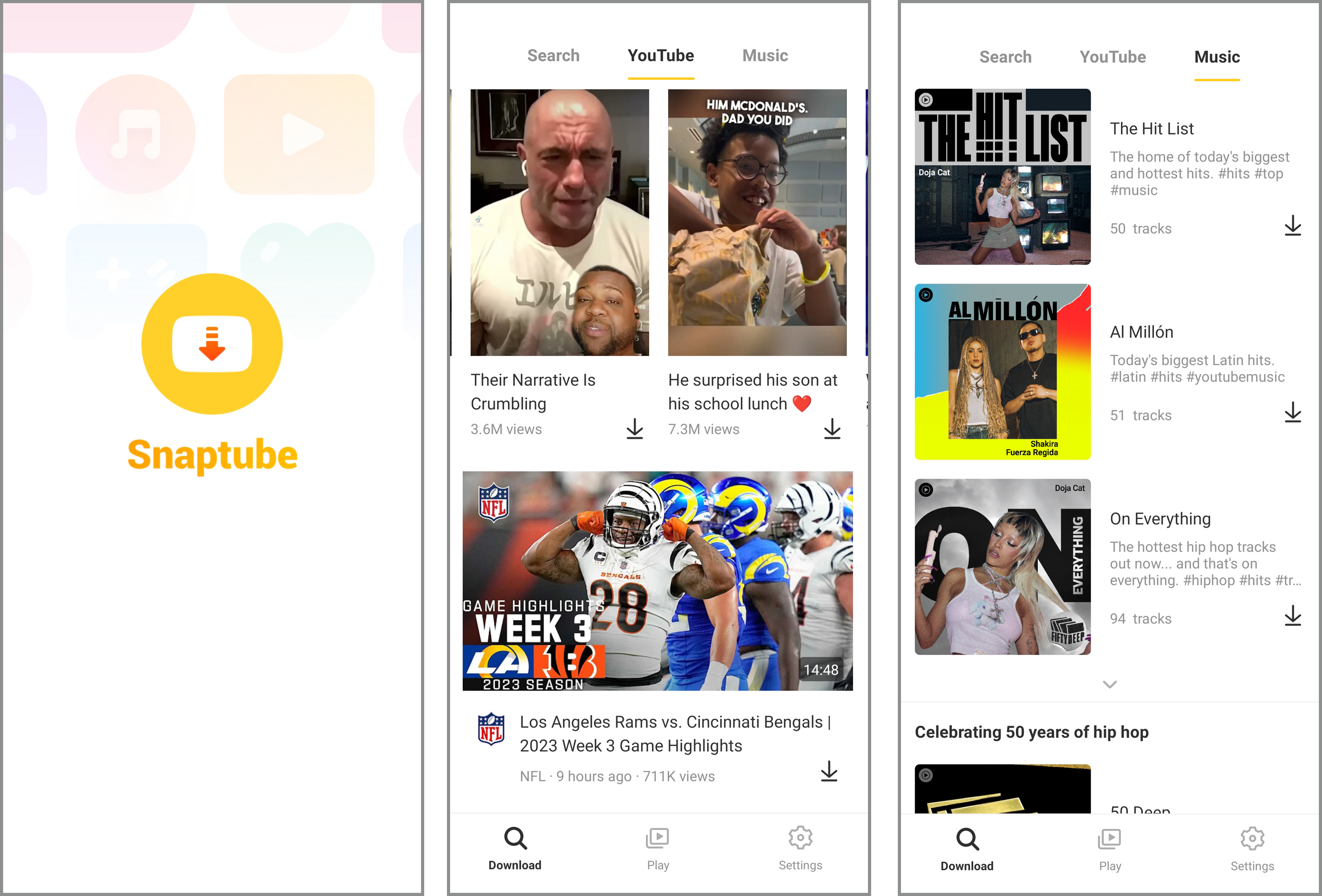 油管下载器SnapTube v7.50.0.75050110解锁VIP版极速下载YouTube视频和音乐