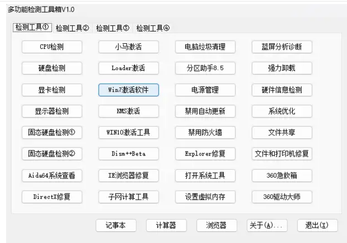 点击查看原图 解决99%的电脑问题 多功能检测工具箱V1.0