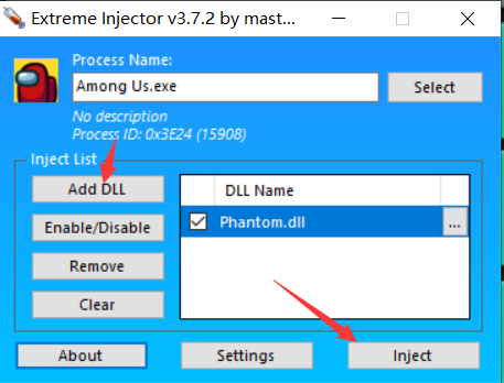Among Us 太空狼人杀·Phantom内部多功能辅助1.1
