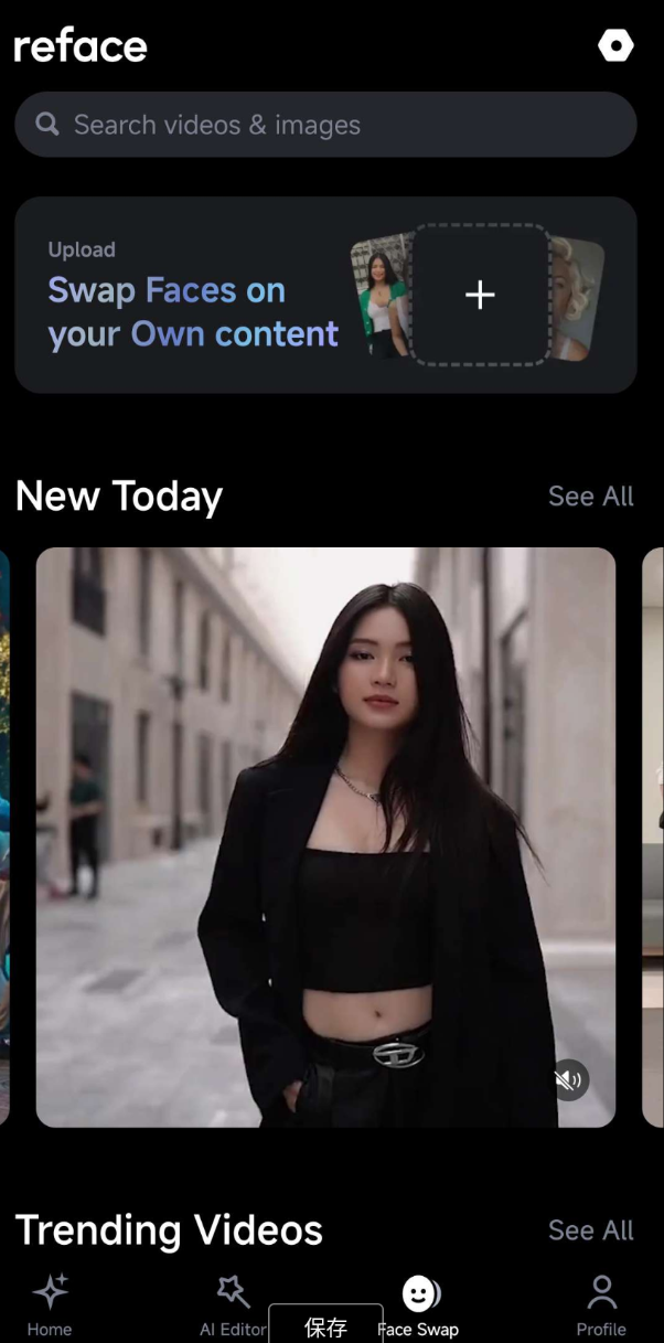 点击查看原图 AI无限制换脸 可传自己本地的图一键换脸 支持自定义照片和视频