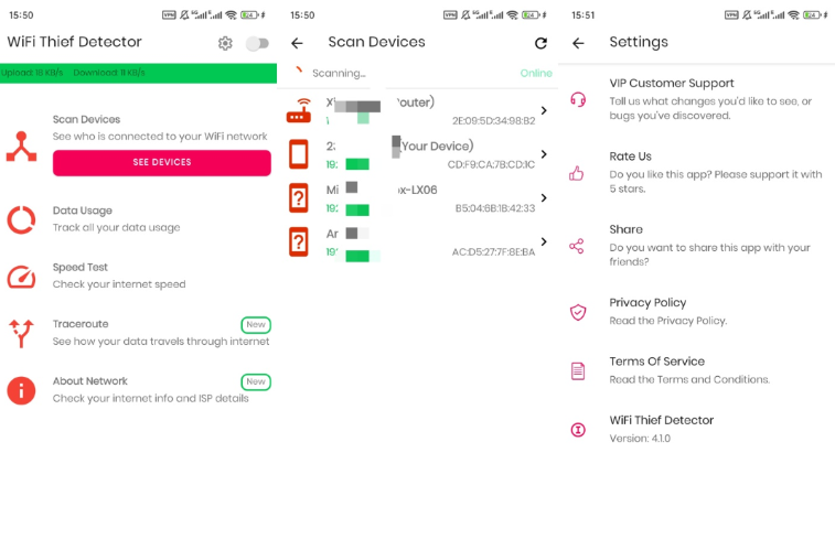 WiFi防蹭网检测器 一键查连接设备超安心