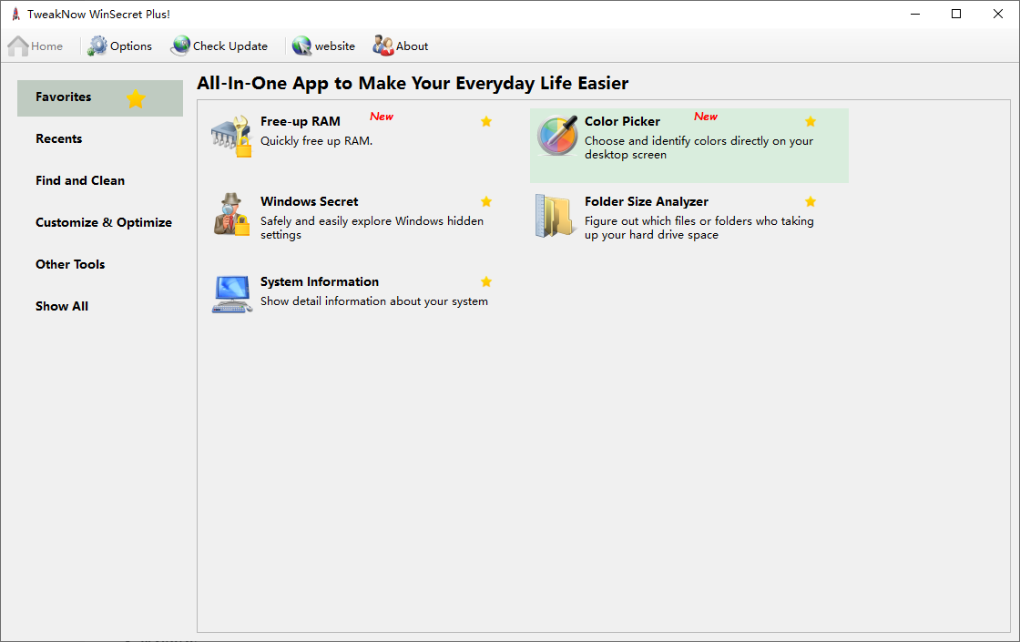 TweakNow WinSecret Plus!(系统优化软件) v9.3.6 便携版
