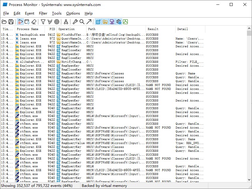 Process Monitor(系统进程监视工具) v4.05 汉化绿色版