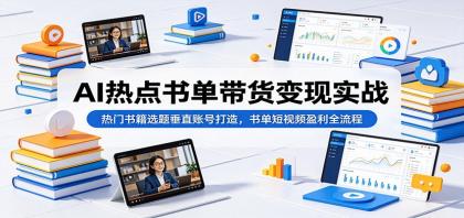 AI热点书单带货变现实战:热门书籍选题垂直账号打造,书单短视频盈利全流程-颜夕资源网-第19张图片 AI热点书单带货变现实战:热门书籍选题垂直账号打造,书单短视频盈利全流程