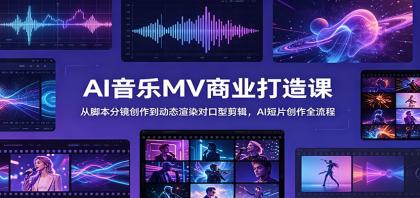 AI音乐MV商业打造课:从脚本分镜创作到动态渲染对口型剪辑,AI短片创作全流程-颜夕资源网-第19张图片 AI音乐MV商业打造课:从脚本分镜创作到动态渲染对口型剪辑,AI短片创作全流程