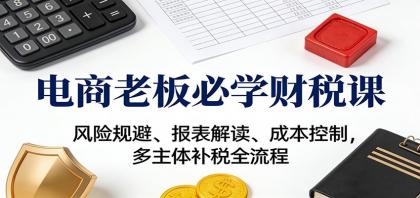 电商老板必学财税课:风险规避、报表解读、成本控制,多主体补税全流程-颜夕资源网-第18张图片 电商老板必学财税课:风险规避、报表解读、成本控制,多主体补税全流程