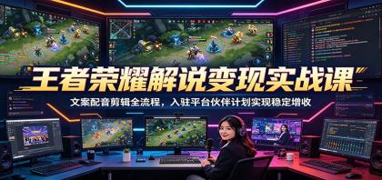 王者荣耀解说变现实战课:文案配音剪辑全流程,入驻平台伙伴计划实现稳定增收-颜夕资源网-第19张图片 王者荣耀解说变现实战课:文案配音剪辑全流程,入驻平台伙伴计划实现稳定增收