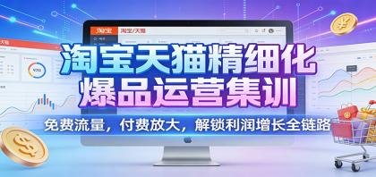 淘宝天猫精细化爆品运营集训:免费流量,付费放大,解锁利润增长全链路-颜夕资源网-第18张图片 淘宝天猫精细化爆品运营集训:免费流量,付费放大,解锁利润增长全链路