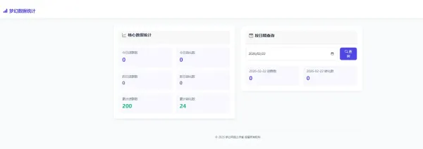 梦幻数据统计1.0版本，拉新推广可以后台指定数据的