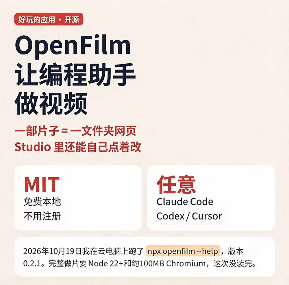 我跪下来了!不会剪辑也能做短视频宣传片? AI 一键把素材变成完整视频,真是神奇,OpenFilm 超省事
