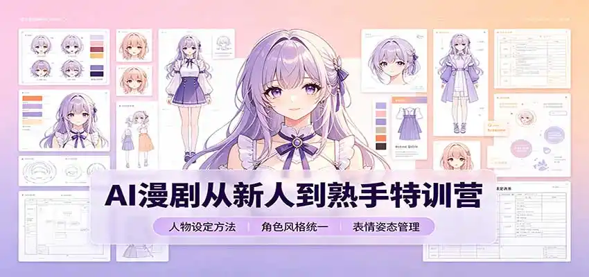 AI漫剧从新人到熟手特训营：剧本分镜创作，提示词模板，人物设定与工具资源