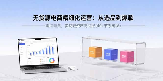 无货源电商精细化运营:从选品到爆款,实现轻资产高回报(40+节系统课