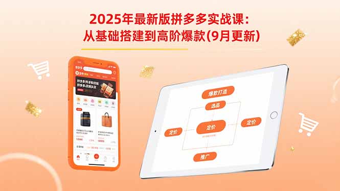 2025年最新版拼多多实战课:从基础搭建到高阶爆款(9月更新