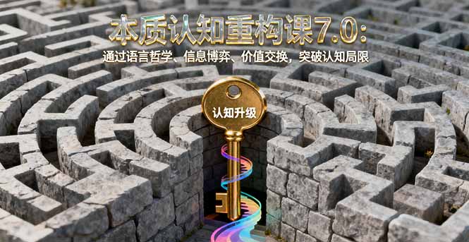 本质认知重构课7.0：通过语言哲学、信息博弈、价值交换，突破认知局限