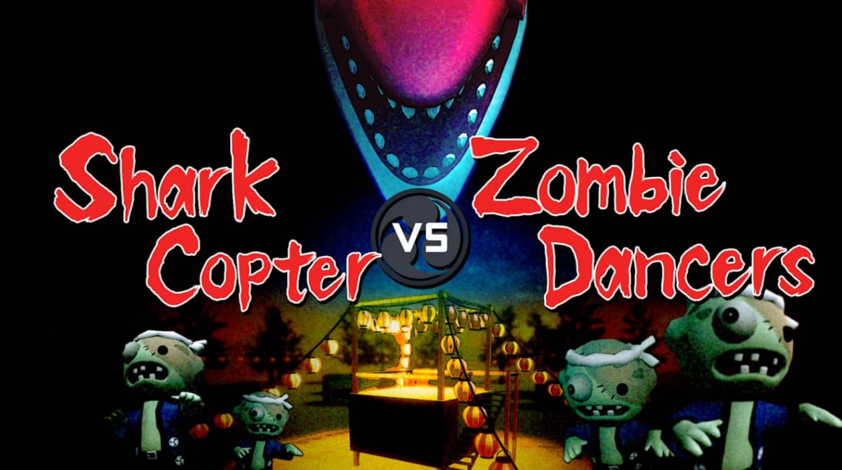 《鲨鱼直升机VS霹雳舞僵尸 Shark Copter vs Zombie Dancers》Switch英文版NSZ下载