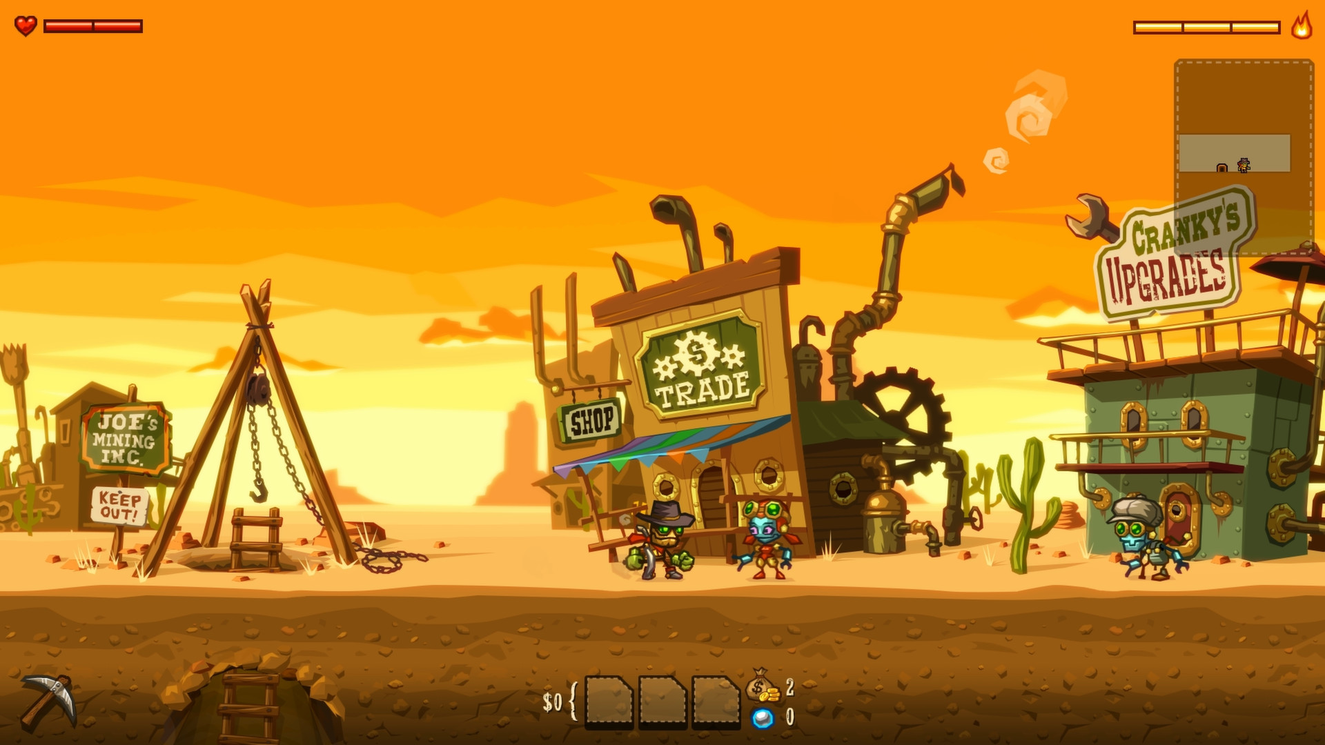 《蒸汽世界：挖掘 SteamWorld Dig》Switch英文版NSP下载 – 含1.12.0补丁