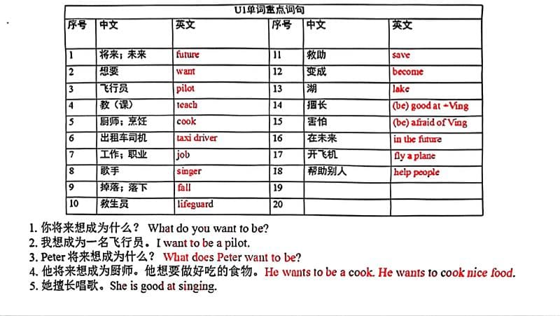 五年级上英语各单元单词和句子必背默写《沪教牛津版》