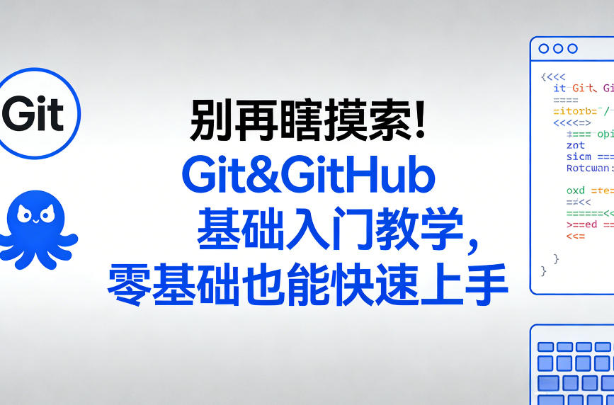 别再瞎摸索！Git&amp;GitHub基础入门教学，零基础也能快速上手
