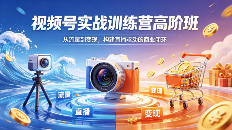 视频号实战训练营高阶班，从流量到变现，构建直播驱动的商业闭环(26年4月)