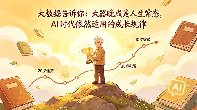 付费文章：大数据告诉你：大器晚成是人生常态，AI 时代依然适用的成长规律