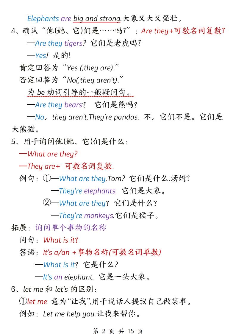 三年级下英语1-6单元必背知识点总结《外研版》