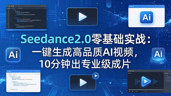 Seedance2.0零基础实战：一键生成高品质AI视频，10分钟出专业级成片