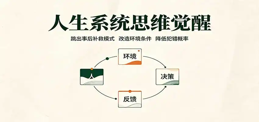 人生系统思维觉醒:跳出事后补救模式,改造环境条件,降低犯错概率