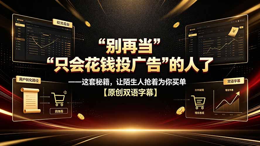 别再当“只会花钱投广告”的人了——这套秘籍，让陌生人抢着为你买单【原创双语字幕】