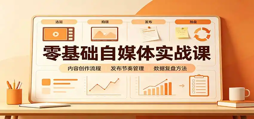 零基础自媒体实战课：赛道人设冷启动，内容创作复盘，公私域商业闭环