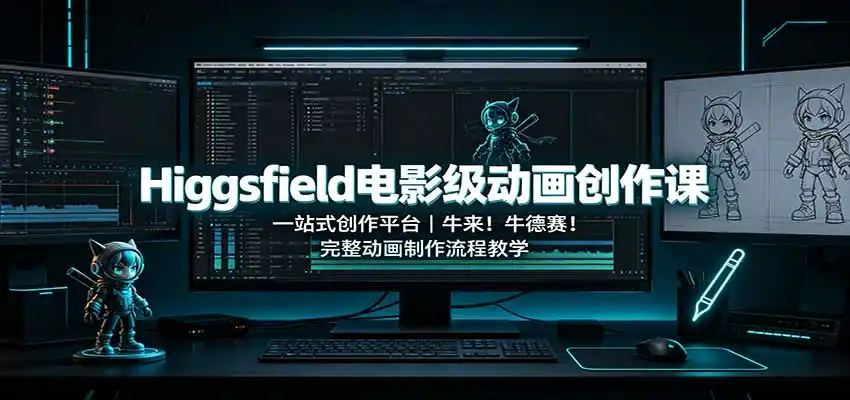 Higgsfield电影级动画创作课:一站式创作平台,牛来!牛德赛!完整动画制作流程教学