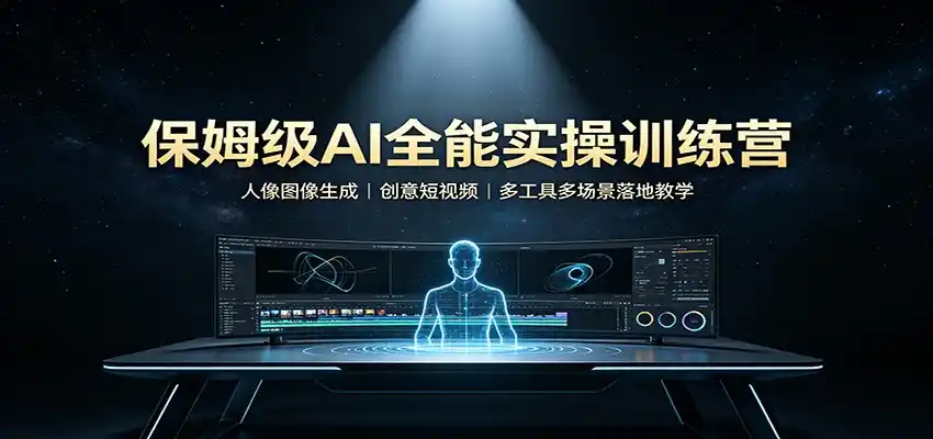 保姆级AI全能实操训练营:人像图像生成,创意短视频,多工具多场景落地教学