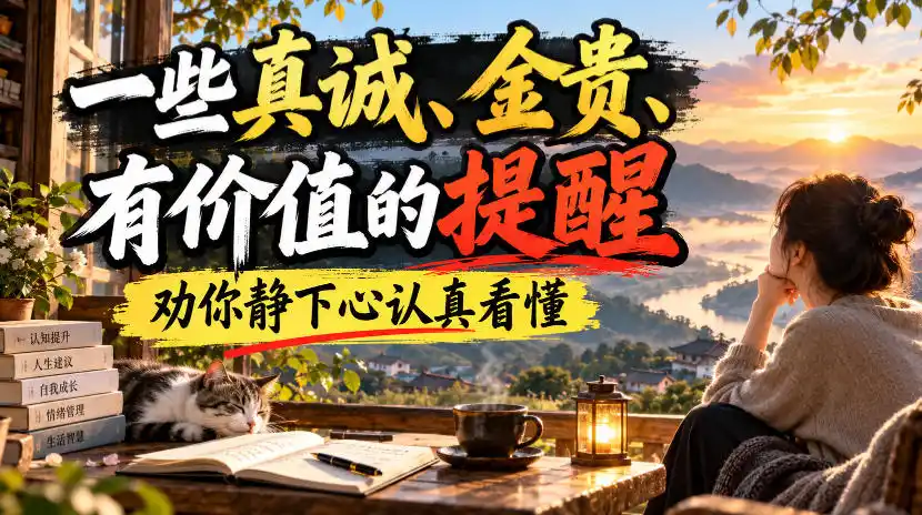 付费文章：一些真诚、金贵、有价值的提醒，劝你静下心认真看懂