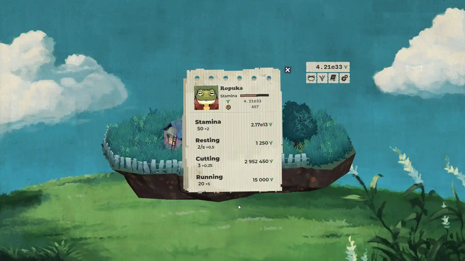 青蛙的空之绿洲/罗普卡的放置岛屿/Ropuka's Idle Island