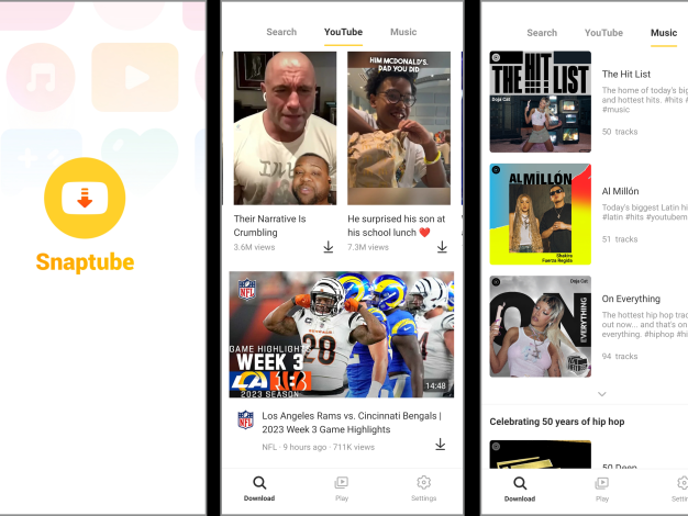 油管下载器SnapTube v7.50.0.75050110解锁VIP版极速下载YouTube视频和音乐