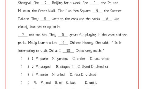 【2025秋新版】九年级英语上册：完形填空期末复习过关练习（5篇）