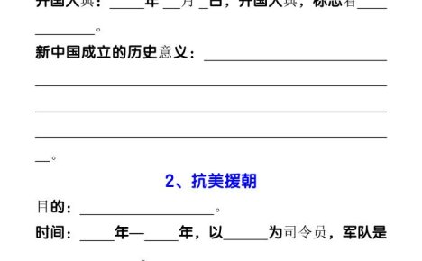 【2025秋新版】八下历史17个重要考点归纳