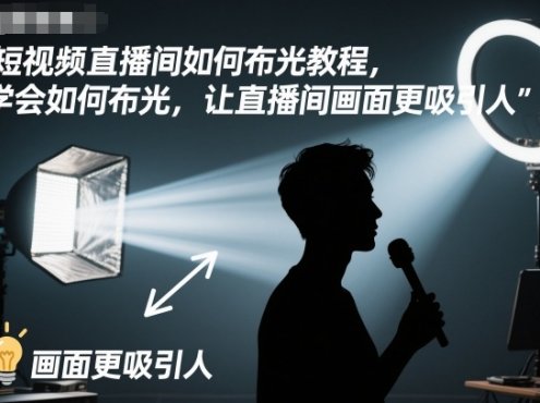 短视频直播间如何布光教程,学会如何布光,让直播间画面更吸引人