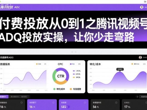 付费投放从0到1之腾讯视频号ADQ投放实操，让你少走弯路