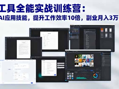 AI工具全能实战训练营：掌握AI应用技能，提升工作效率10倍，副业月入3万+