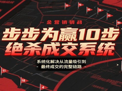 步步为赢10步绝杀成交系统，系统化解决从流量吸引到最终成交的完整链路