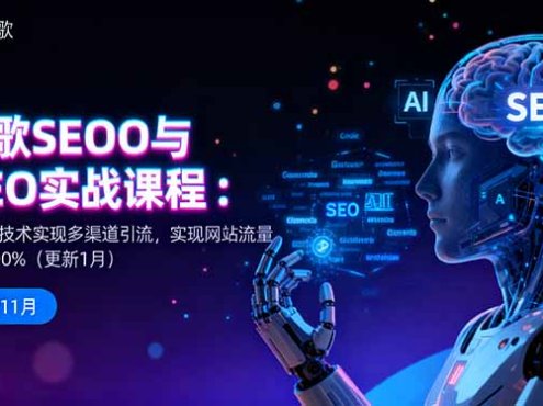 谷歌SEO与AEO实战课程：通过AI技术实现多渠道引流，实现网站流量增长300%