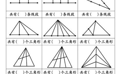 二上数学巧数图形专项练习+角的初步认识（10页）
