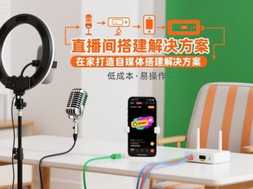 直播间搭建解决方案,在家打造自媒体搭建解决方案