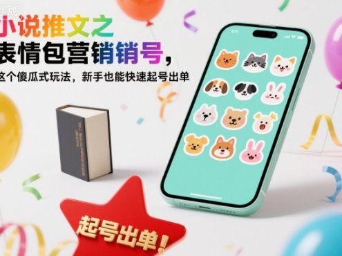 小说推文之表情包营销号,这个傻瓜式玩法,新手也能快速起号出单