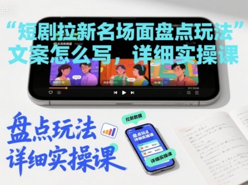 短剧拉新名场面盘点玩法文案怎么写,详细实操课
