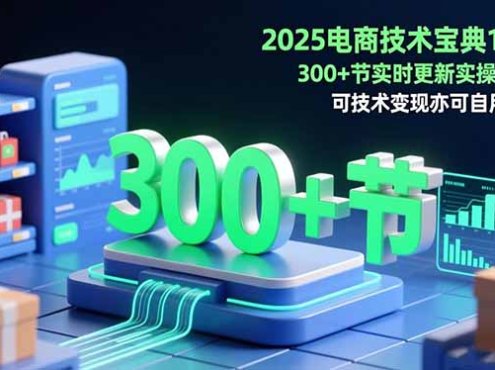 2025电商技术宝典11月:200+节实时更新实操案例,可技术变现亦可自用放大