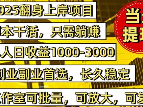 2025翻身上岸项目脚本干活,内部客户经理内部开号,单人日收益1000-300…