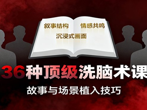 36种顶级洗脑术课:故事/数字/权威/场景/催眠等,掌握心理操控与认知影响技巧