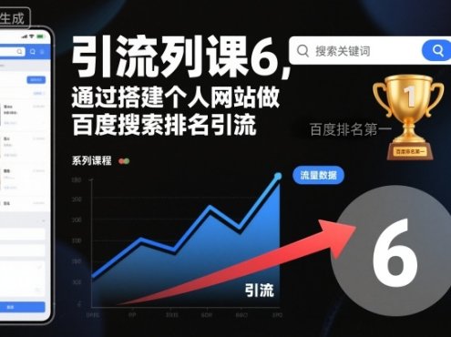 引流系列课6,通过搭建个人网站做百度搜索排名引流